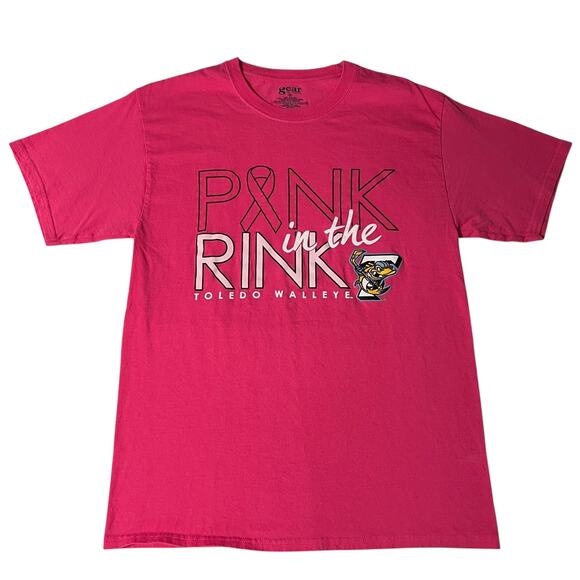 Toledo Walleye Pink in the Rink Breast Cancer Awareness Tee Medium - Picture 6 of 7